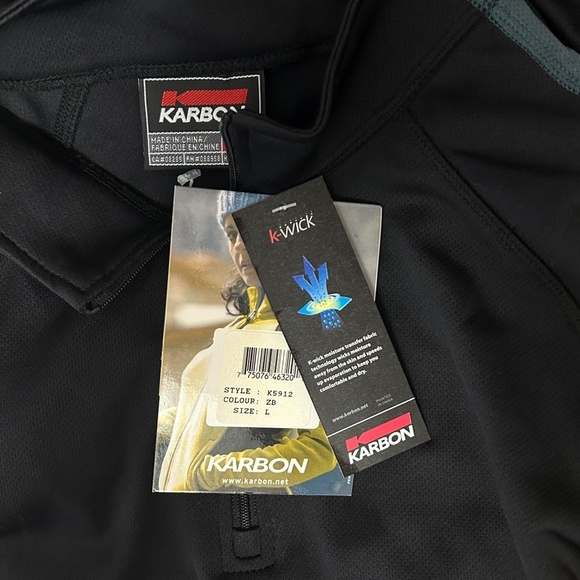 KARBON Fitness Athletic Jacket Embroidered ebay logo Quarter Zip Y2K NWT RARE - Picture 13 of 16